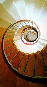 Low angle view of spiral staircase