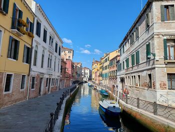 Canal amidst buildings in city