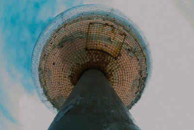 Low angle view of tower against sky