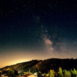 Low angle view of starry sky