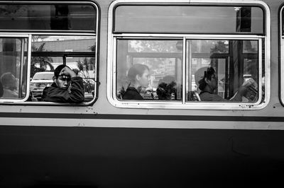 People sitting in train