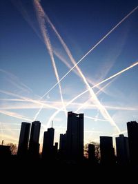 Silhouette of buildings against sky