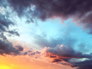 Dramatic sky over landscape