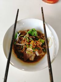 Close-up of soup in bowl