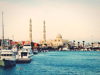 Boats in sea