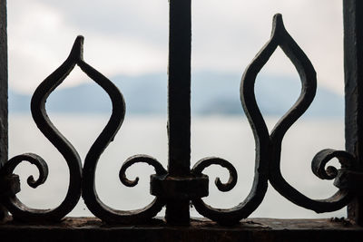 Close-up of metal gate