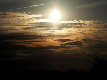 Low angle view of sky at sunset