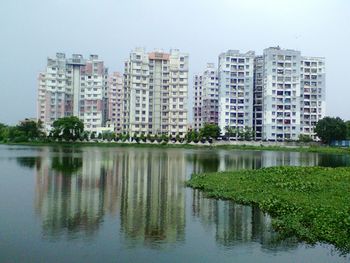 Reflection of buildings in water