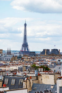 Landscape view of the city of paris with the eiffel tower