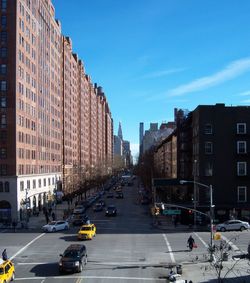 View of skyscrapers in city