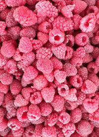 Full frame shot of pink strawberries