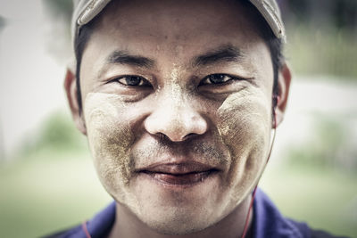 Close-up portrait of smiling man