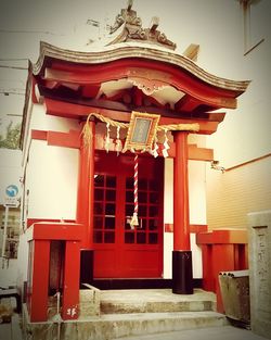 Low angle view of temple