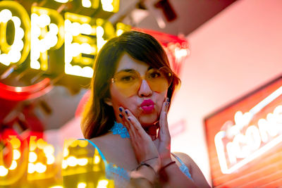 Portrait of young woman