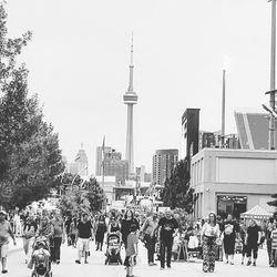 Tourists in city