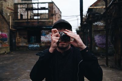 Man photographing