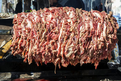 Close-up of food for sale at market stall