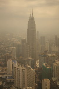 Aerial view of buildings in city