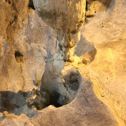 High angle view of rock formations