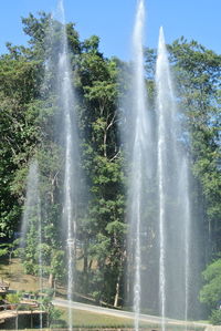 Scenic view of waterfall