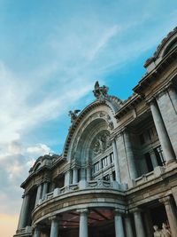 Low angle view of historical building against sky