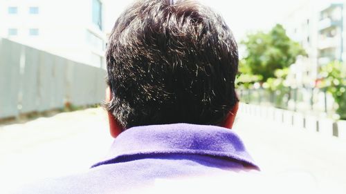Rear view of man