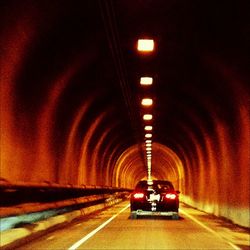 Road passing through tunnel