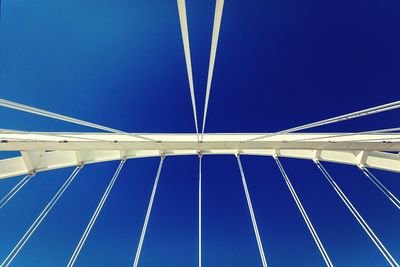 Low angle view of suspension bridge