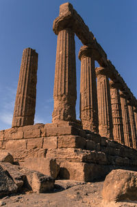 Low angle view of historical building against sky