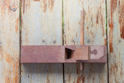 Close-up of rusty door