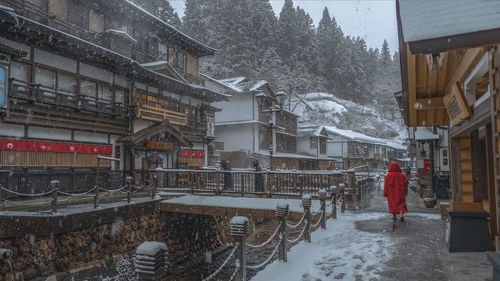 High angle view of city street