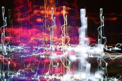 Blurred motion of illuminated at night