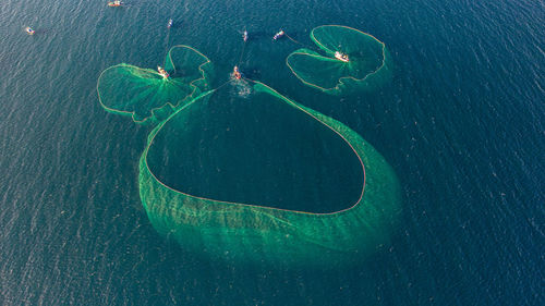 High angle view of water