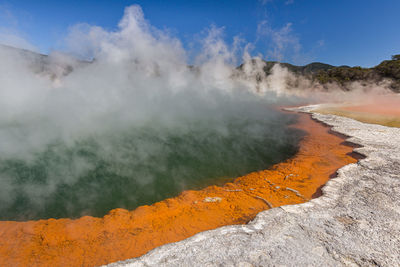 Scenic view of volcanic landscape