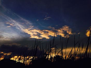 Scenic view of landscape against sky at sunset