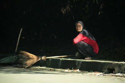 Full length of woman standing on land