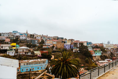 High angle view of townscape against sky