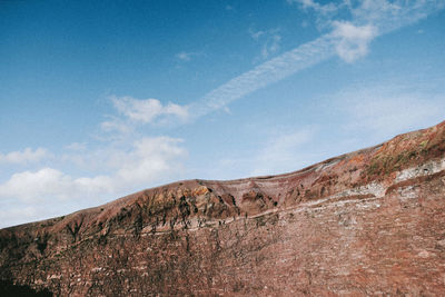 Low angle view of mountain against sky