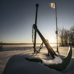 Scenic view of snow covered trees against sky