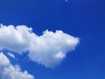 Low angle view of clouds in blue sky