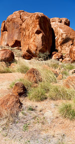 Rock formations on land