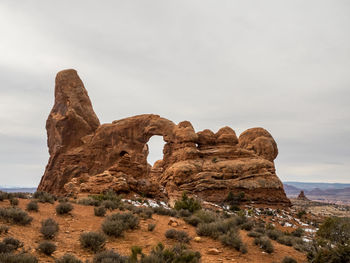 Rock formations against sky