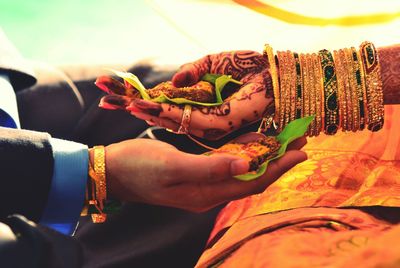 Close-up of cropped hand