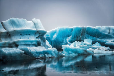 Scenic view of frozen lake