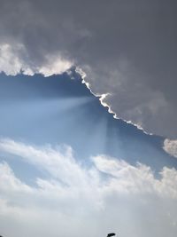 Low angle view of clouds in sky