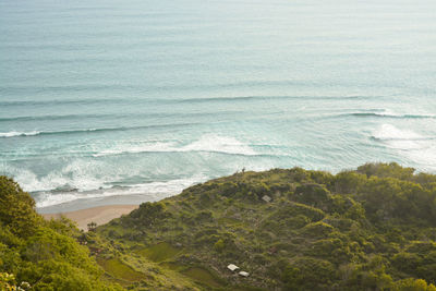 High angle view of sea shore