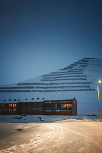 High angle view of train at railroad station