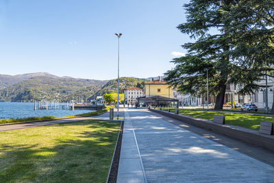 The lakeside promenade in luino