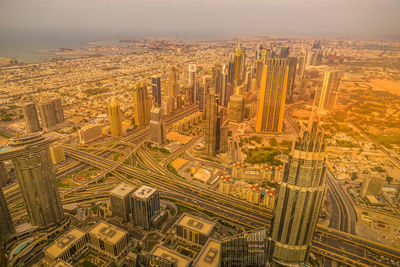 High angle view of cityscape