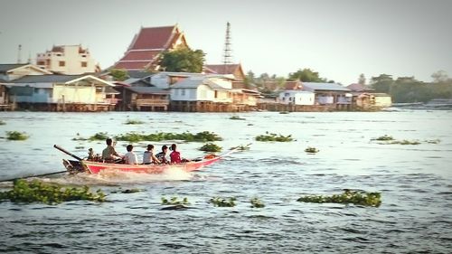 Boats in sea